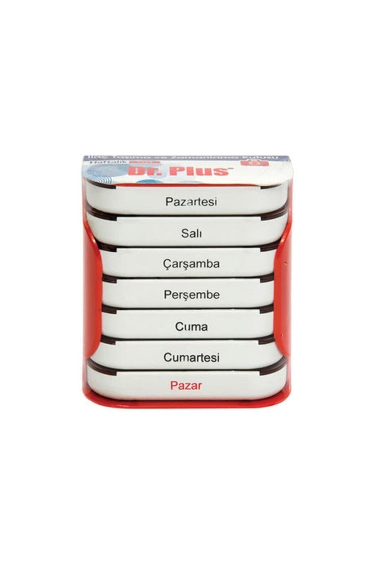 Ilaç Taşıma Ve Zamanlama Kutusu Haftalık 7x24-(RENK:KIRMIZI-BEYAZ