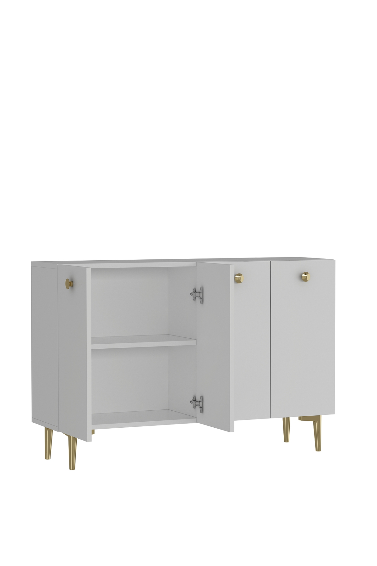 Cantek Dizayn İlayct Bohem Ofis Evrak Dolabi Beyaz-Beyaz-Siyah