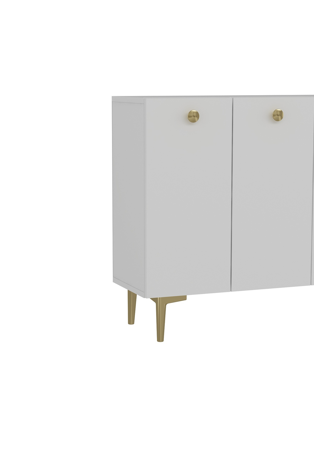 Cantek Dizayn İlayct Bohem Ofis Evrak Dolabi Beyaz-Beyaz-Siyah