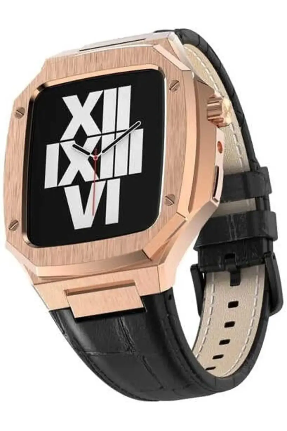 İle Uyumlu 44mm KRD-67 Kordon Siyah-Rose 395519