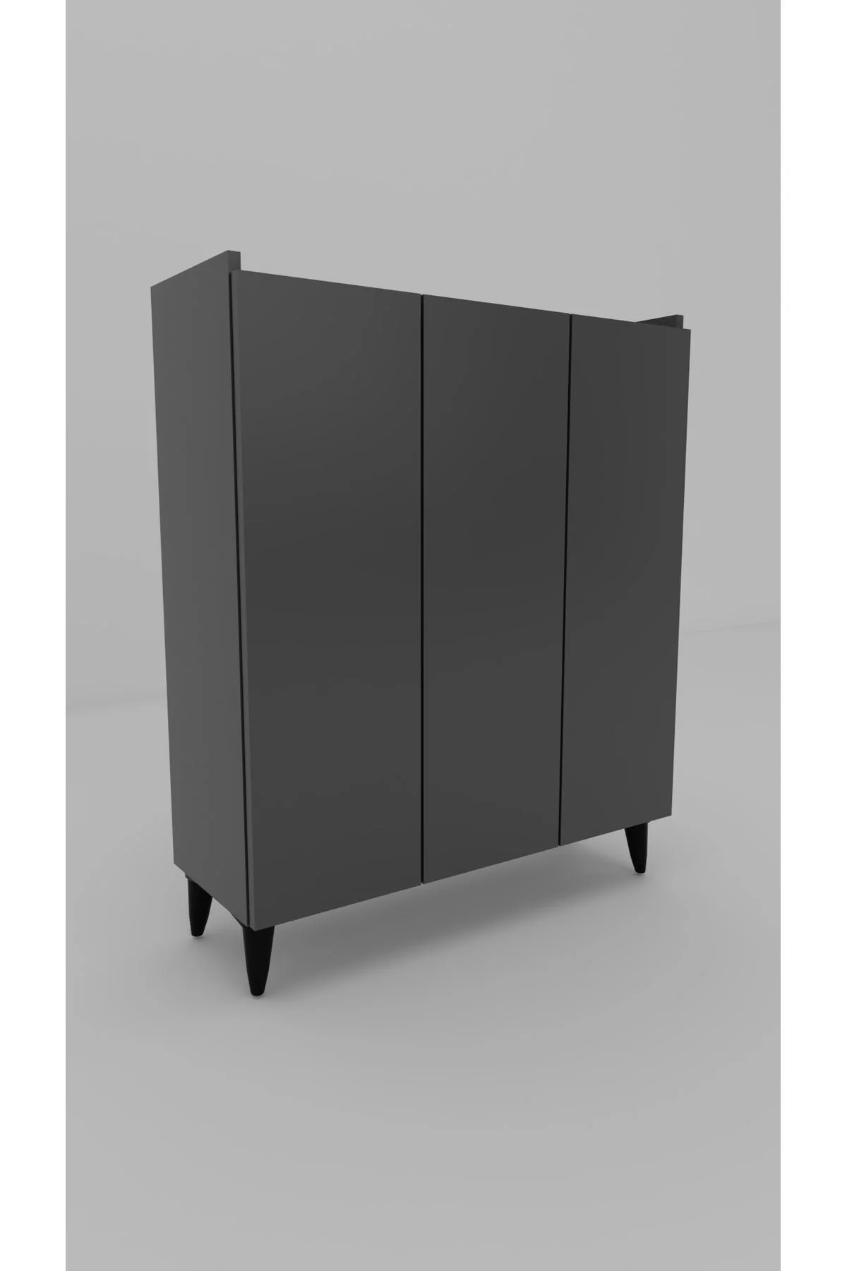 İliana 3 Kapaklı 4 Raflı Çok Amaçlı Dolap, Banyo Dolabı, Mutfak D