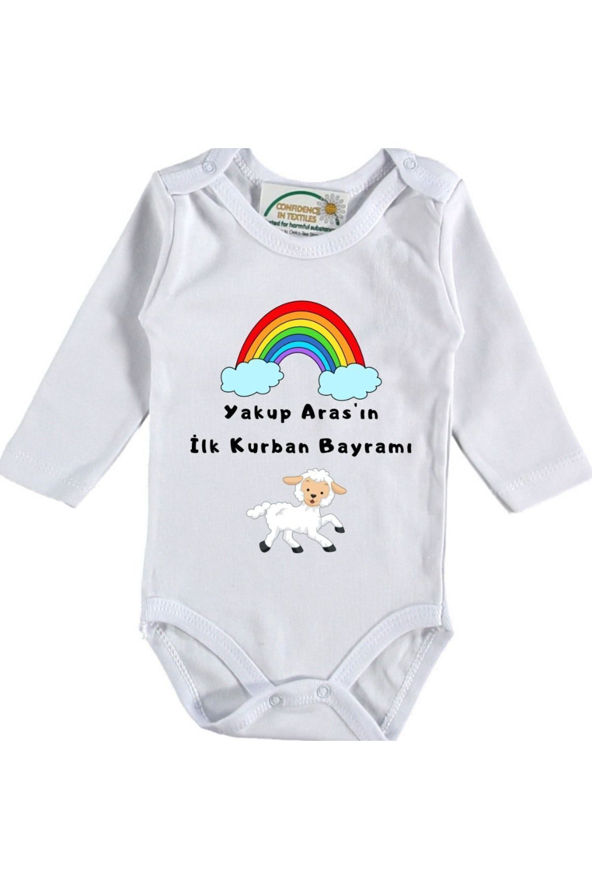 İlk Bayramım temalı Baskılı Bebek Zıbını