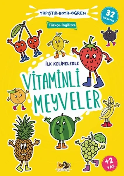 İlk Kelimelerle Vitaminli Meyveler Yapıştır-Boya-Öğren Fiyatı, Yorumları ve Özellikleri