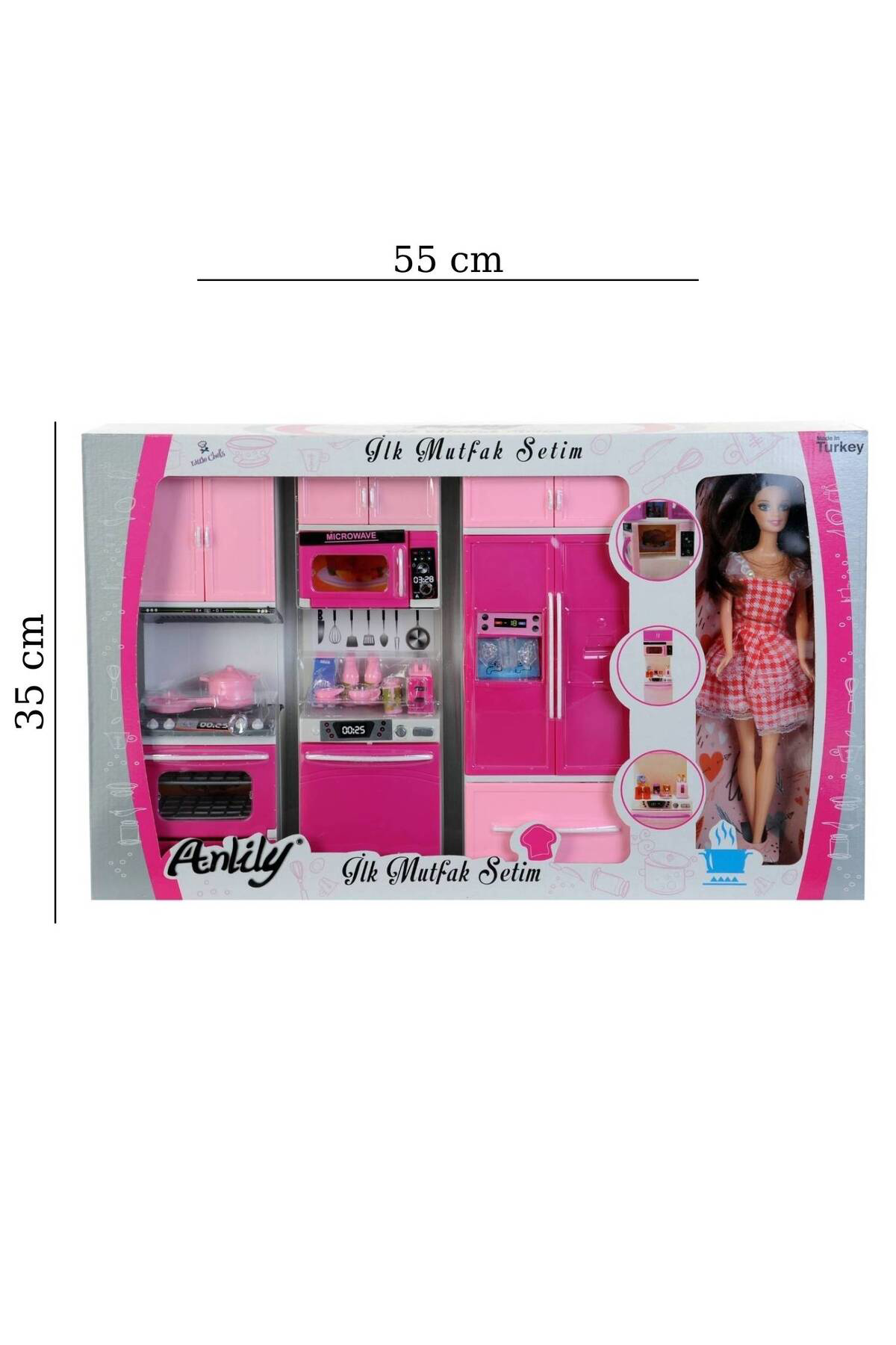 Oydaş Oyuncak İlk Mutfak Setim Bebekli 3 Lü Set