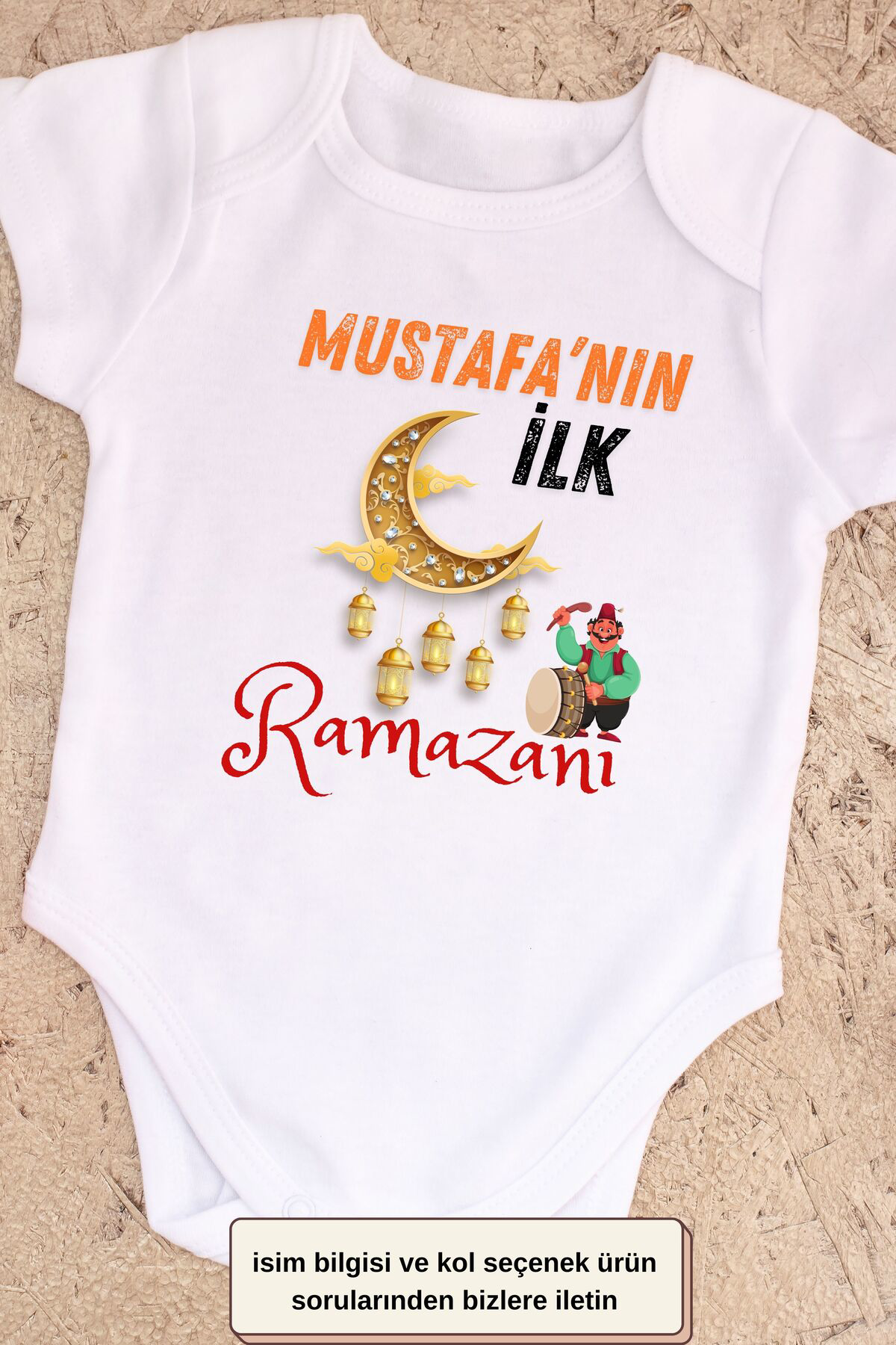 İlk Ramazan Bayramı Yazılı Kişiye özel Bebek Zıbın