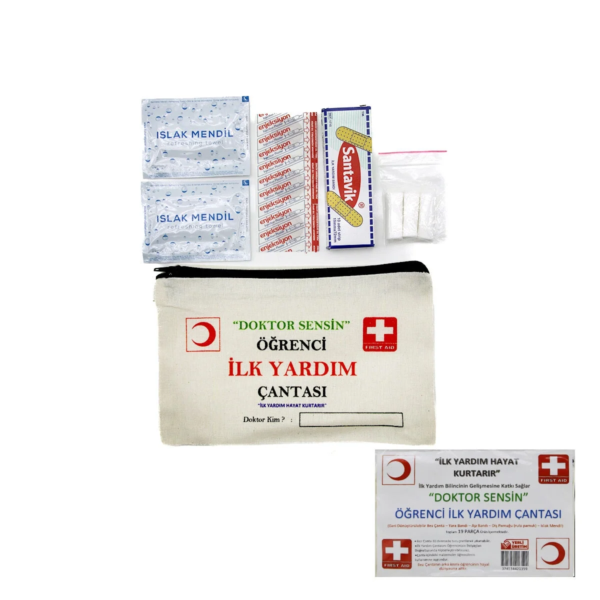 İlk Yardım 19pcs Öğrenci Çantası Bx40 Fiyatı, Yorumları ve Özellikleri