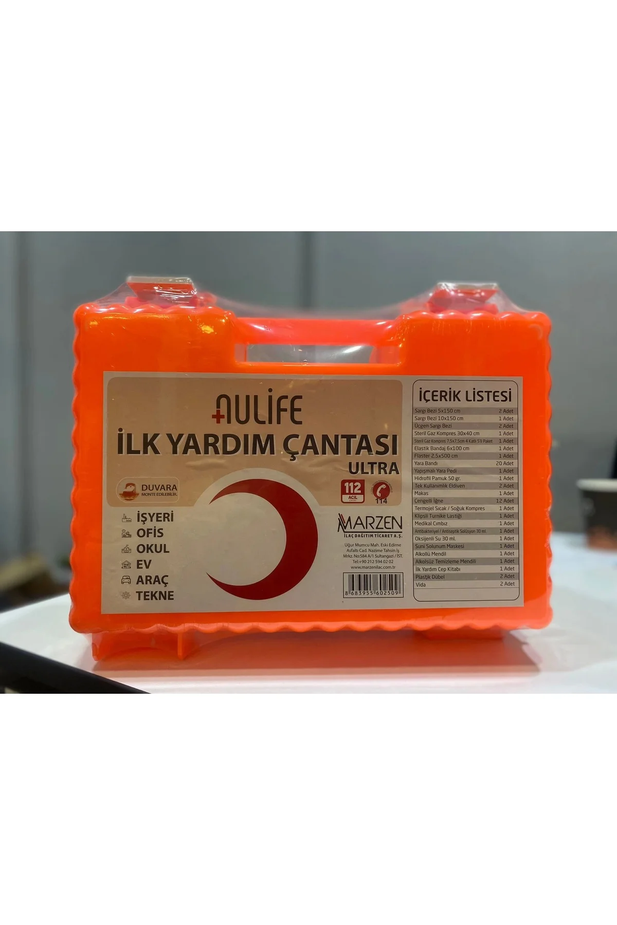 İlk Yardım Çantası Ultra-126 Parça Duvara Monte Plastik