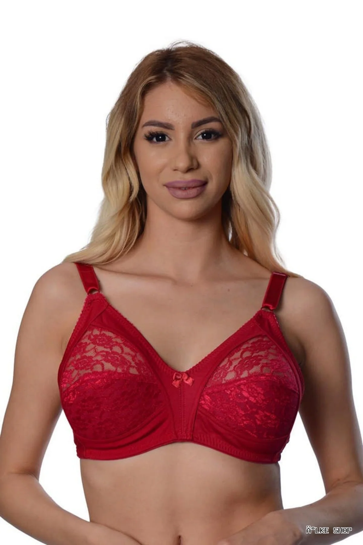 ILKESTOR Bordo Dantelli Toparlayıcı Sütyen - 503 - (35551) Beden 105 - Görsel 5
