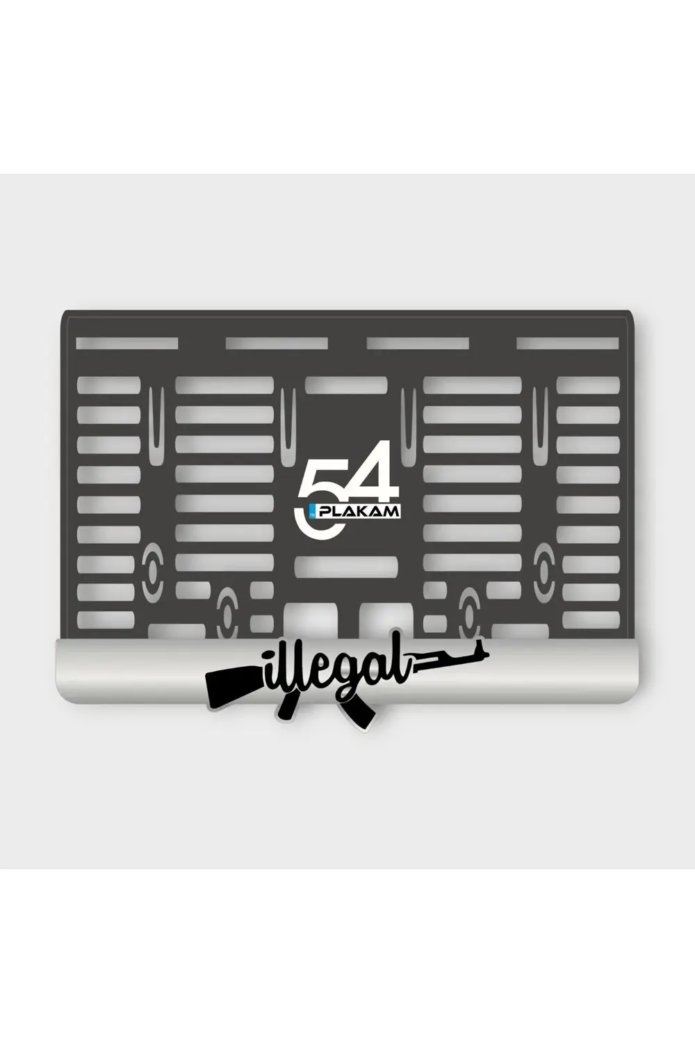 İLLEGAL GÜMÜŞ PLEKSİ MOTOR PLAKALIĞI