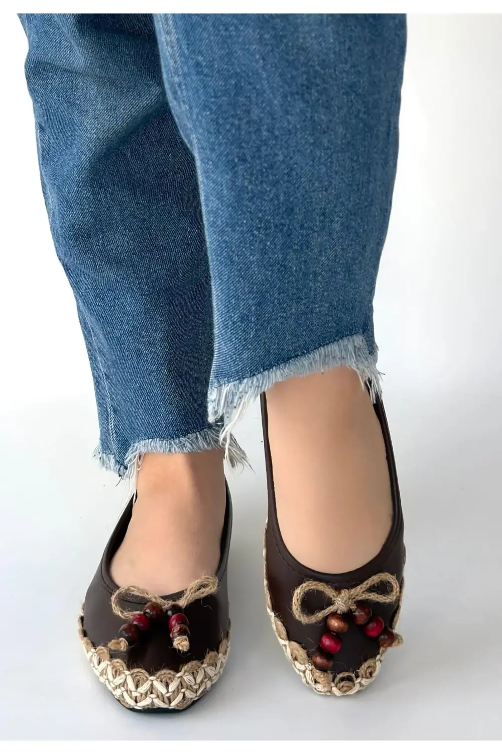 Ilwe Kahverengi Cilt Babet Ayakkabı Ilwe Kahverengi Cilt Babet Ayakkabı