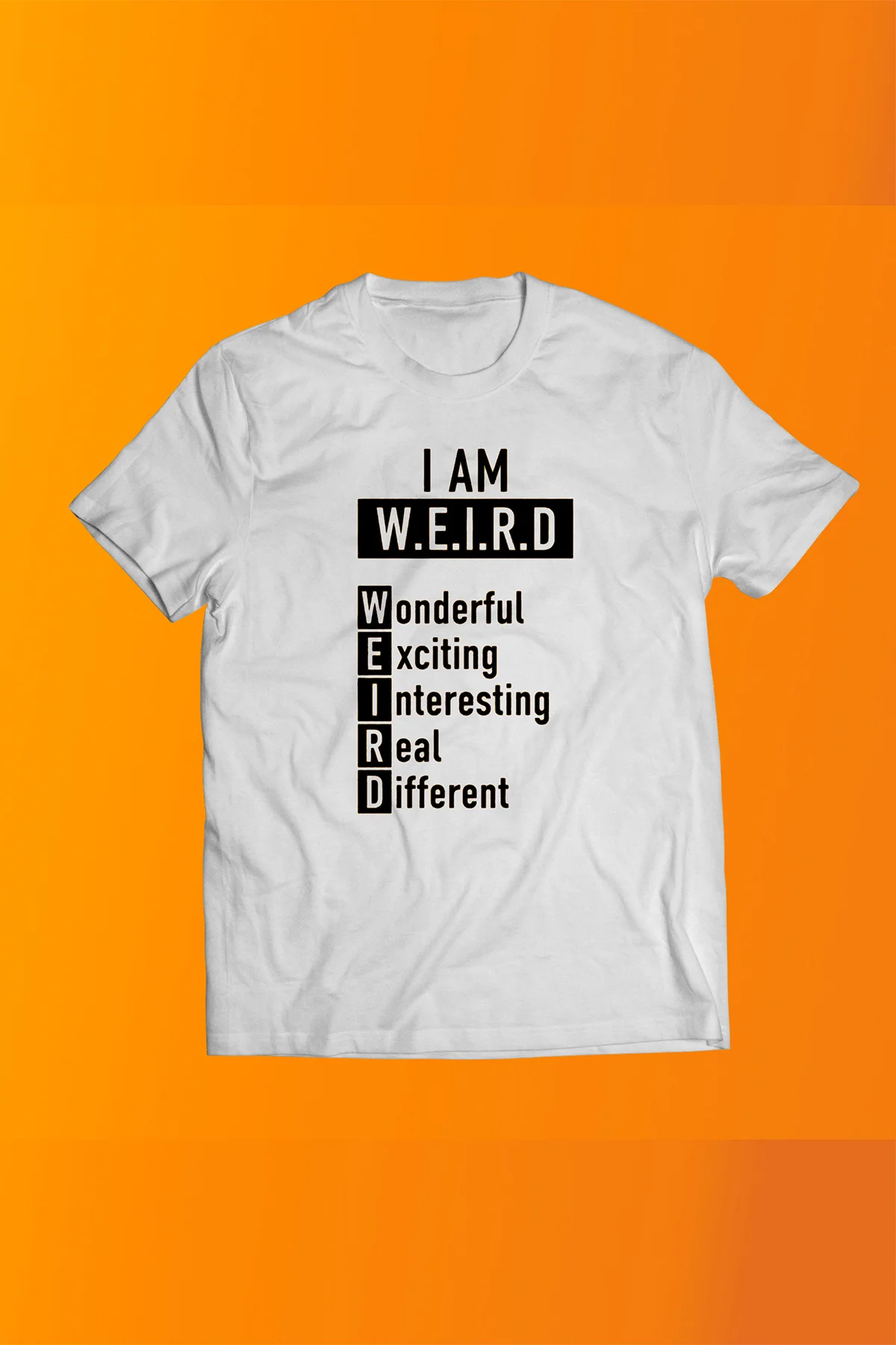 Im Weird Baskılı %100 Pamuk Oversize T-shirt Büyük Beden Tişört