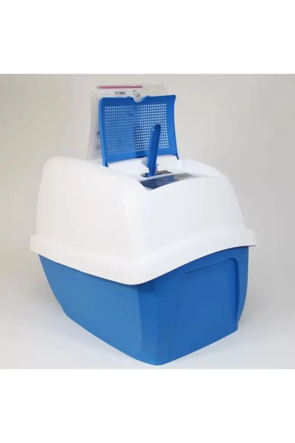 İmac Maddy Junior Üstü Açılır Kapalı Kedi Tuvaleti Mavi 57x43x41