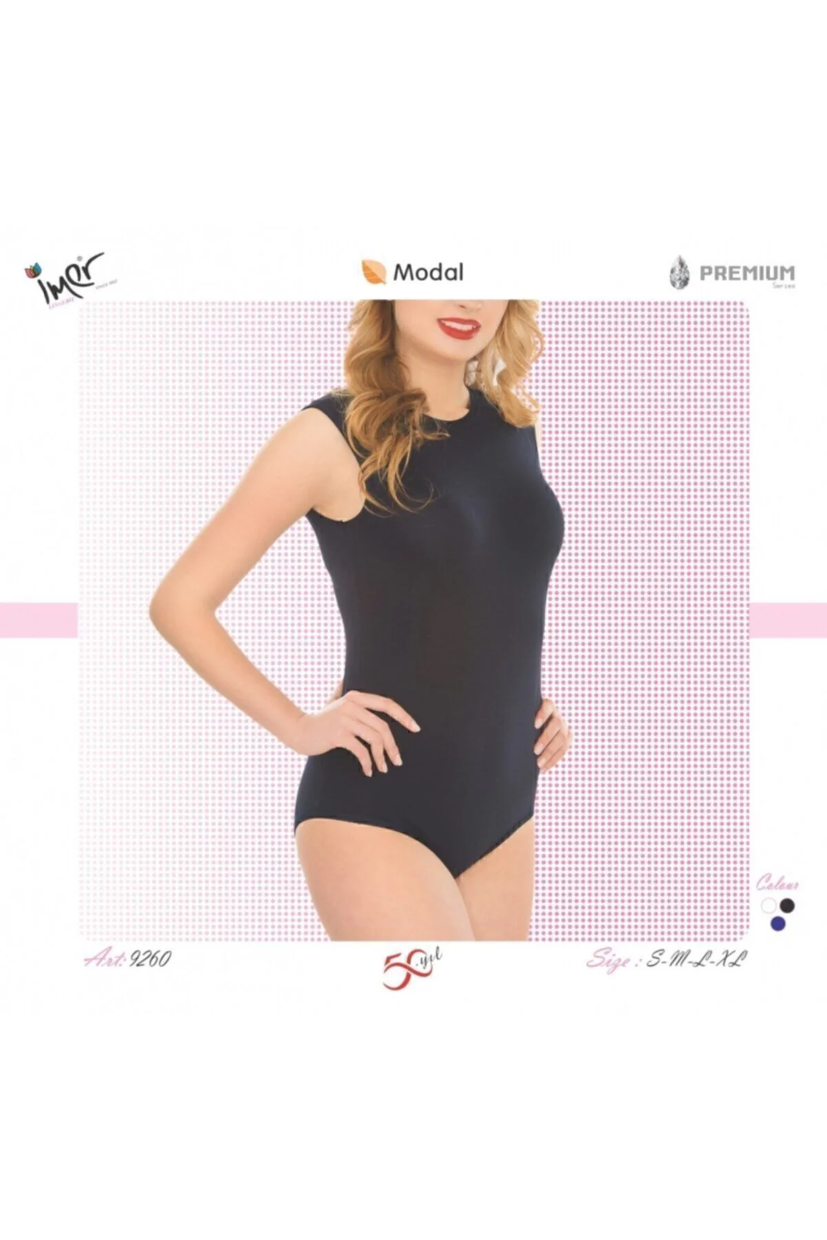 Imer 9260 Sıfır Yaka Kolsuz Çıtçıtlı Badi Whıte