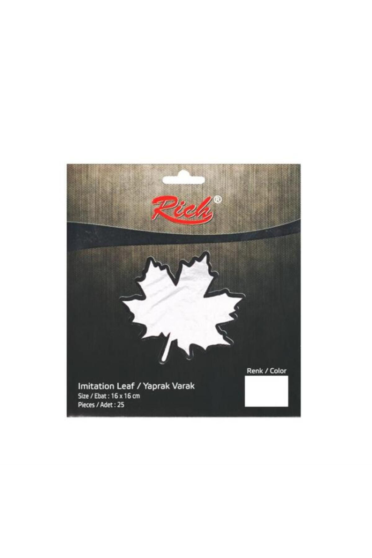 Rich İmitasyon Yaprak Varak Gümüş 16X16 Cm - 25 Yaprak