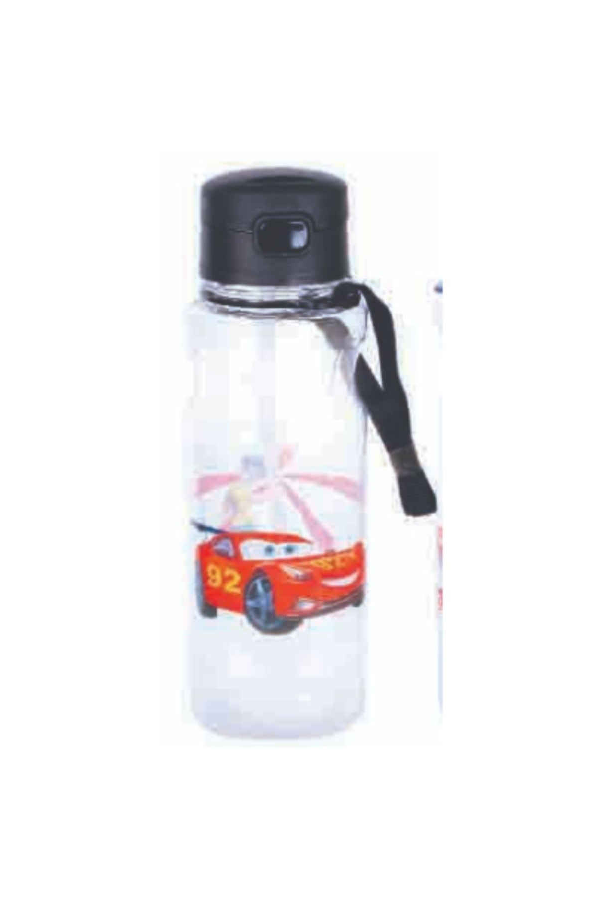 Doğuş İmma Pc Matara Pipetli Araba Desenli 650 Ml Siyah