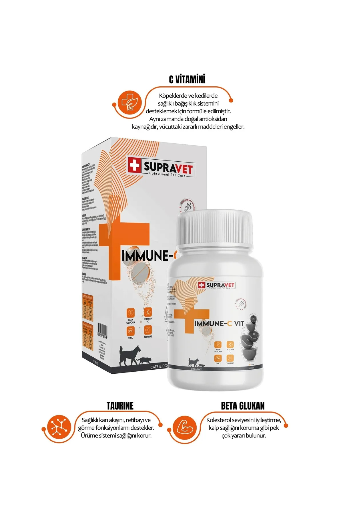 Immune C-Vit Köpek Vitamini Tablet 75 Adet