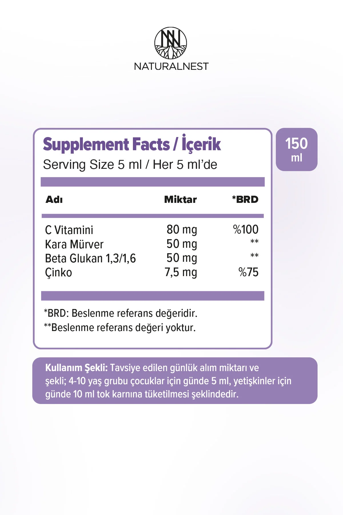 Immy Şurup 150 ml - Beta Glukan, Kara Mürver, C Vitamini, Çinko