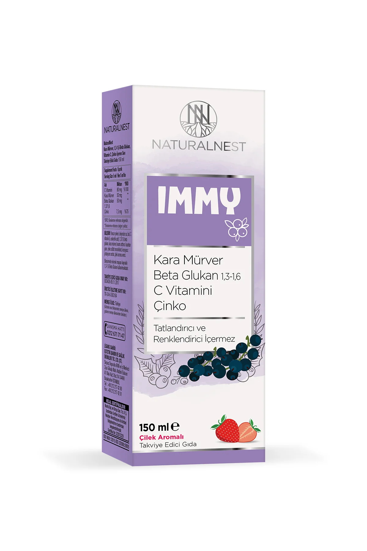 Immy Şurup 150 ml - Beta Glukan, Kara Mürver, C Vitamini, Çinko
