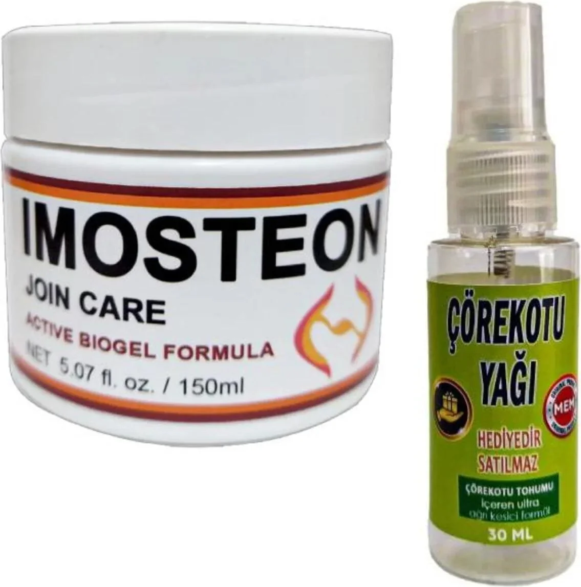 Imosteon Bakım Kremi 150 ml + Çörek Otu Yağı 30 ml | Eklem ve Kemik Destek Kremi