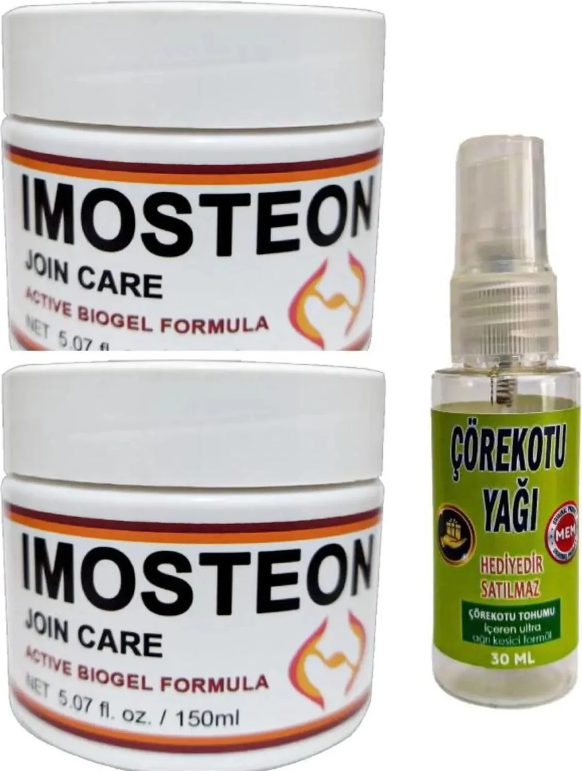 Imosteon Masaj ve Bakım Kremi 150 ml x 2 Ad + Çörek Otu Yağı 30 ml – Eklemler ve Kaslar İçin Fiyatı, Yorumları ve Özellikleri