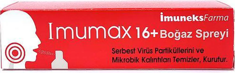 İmumax 16+ Mikrop Temizleyici Boğaz Spreyi 30 Ml 8680176000091