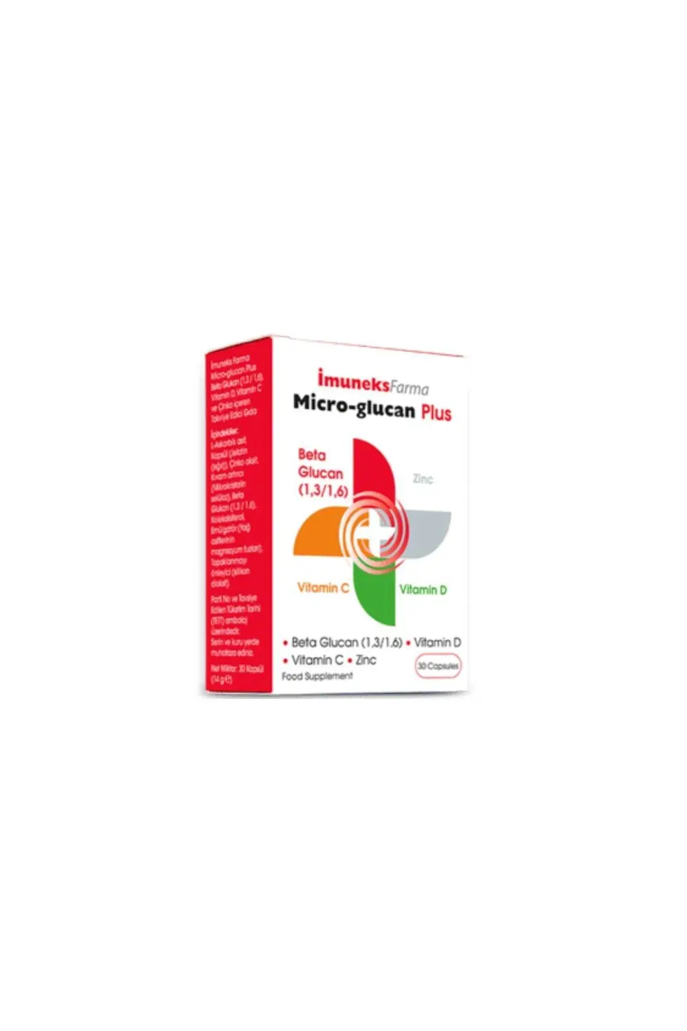 İmuneks Micro Glucan Plus Beta Glucan 30 Kapsül