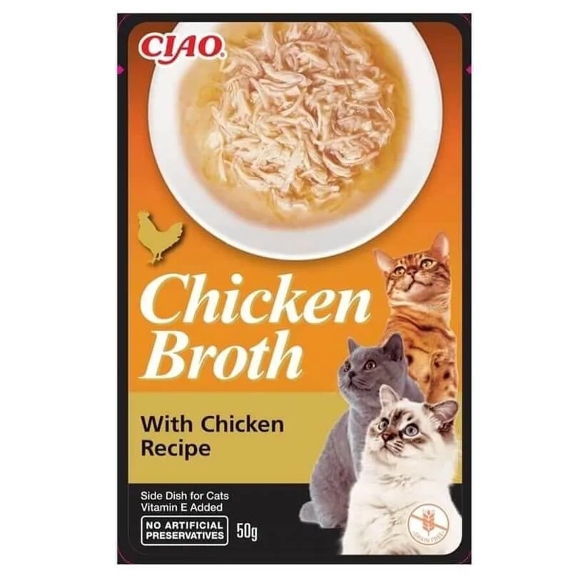 Inaba Ciao Chicken Broth Tavuk Sulu ve Tavuklu Kedi Çorbası 50 Gr Inaba Ciao Chicken Broth Tavuk Sulu ve Tavuklu Kedi Çorbası 50 Gr