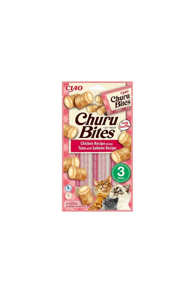 Inaba Ciao Churu Bites Tavuk Sargılı Ton Balıklı ve Somonlu Kedi Inaba Ciao Churu Bites Tavuk Sargılı Ton Balıklı ve Somonlu Kedi
