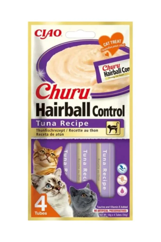 Inaba Ciao Churu Hairball Tüy Yumağı Kontrollü Ton Balıklı Ödül M
