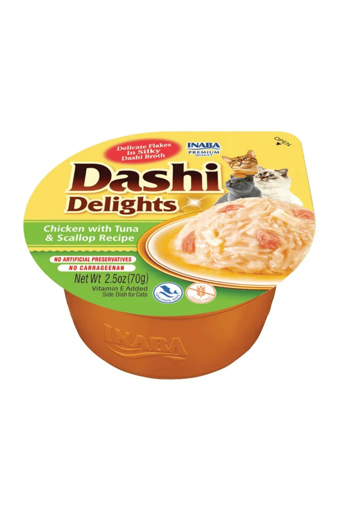 Inaba Ciao Dashi Delights Tavuk Ton Balığı ve Deniz Taraklı Kedi Inaba Ciao Dashi Delights Tavuk Ton Balığı ve Deniz Taraklı Kedi