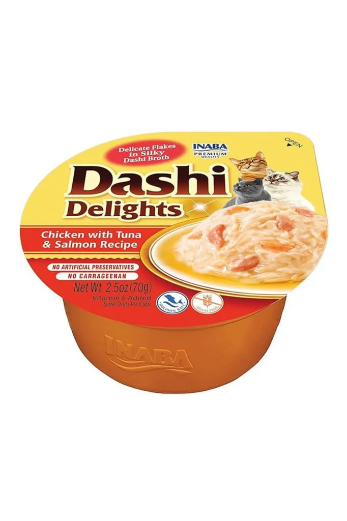 Inaba Ciao Dashi Delights Tavuk Ton ve Somon Balıklı Kedi Çorbası