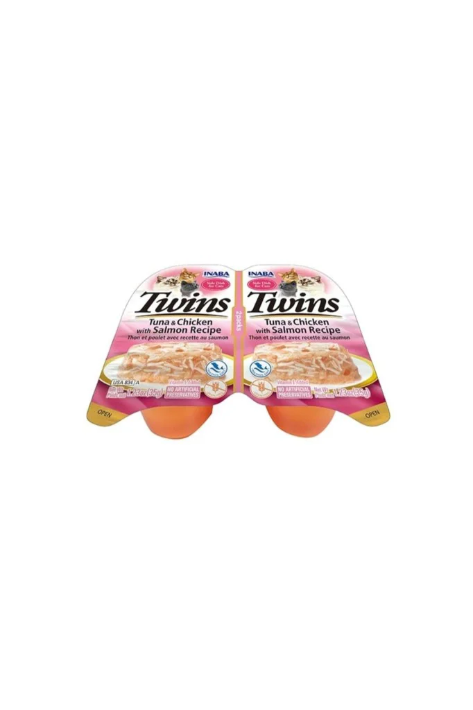 Inaba Twins Ciao Ton Balıklı Somonlu ve Tavuklu Kedi Ödül Jölesi 