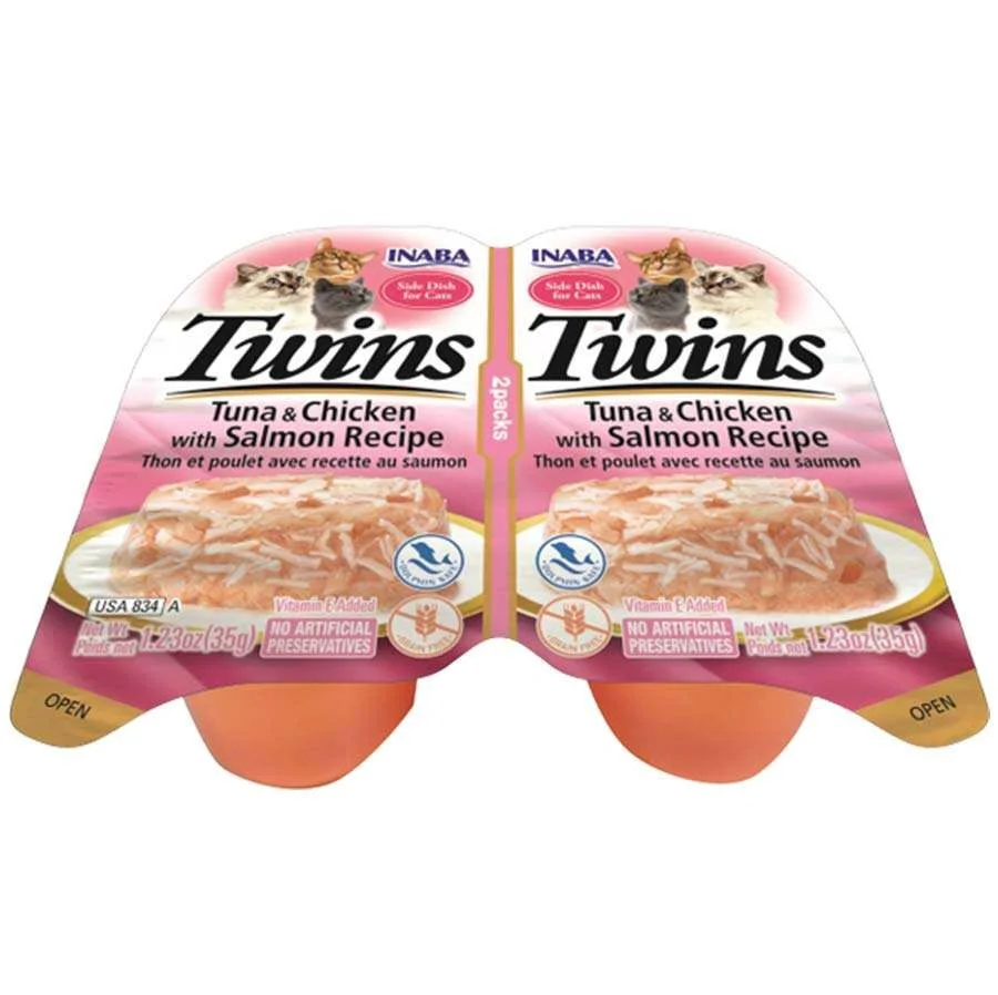 Inaba Twins Ciao Ton Balıklı Somonlu ve Tavuklu Kedi Ödül Jölesi 