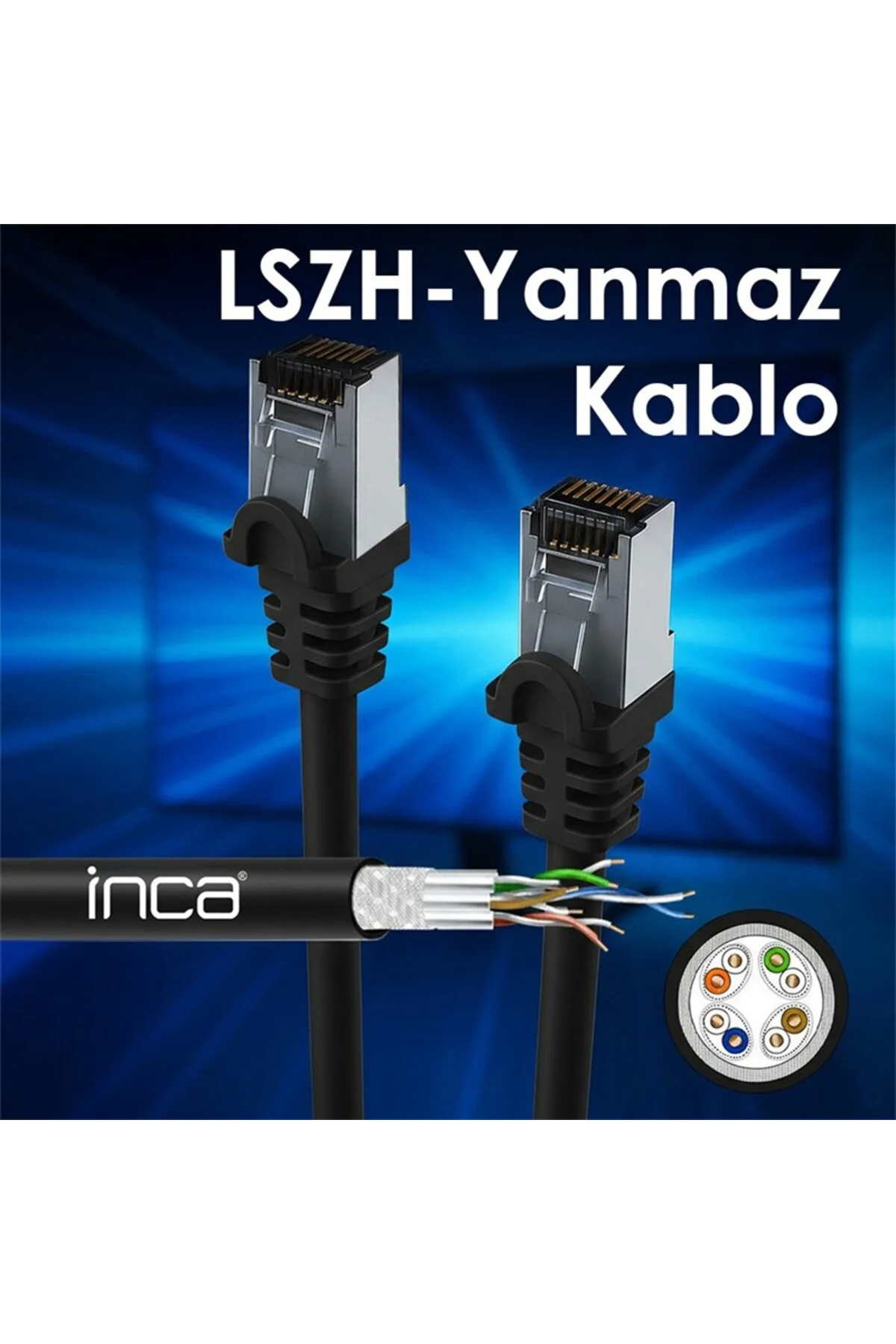 Inca Icat7-500Ag S/Ftp 23 Awg Lszh Kablo