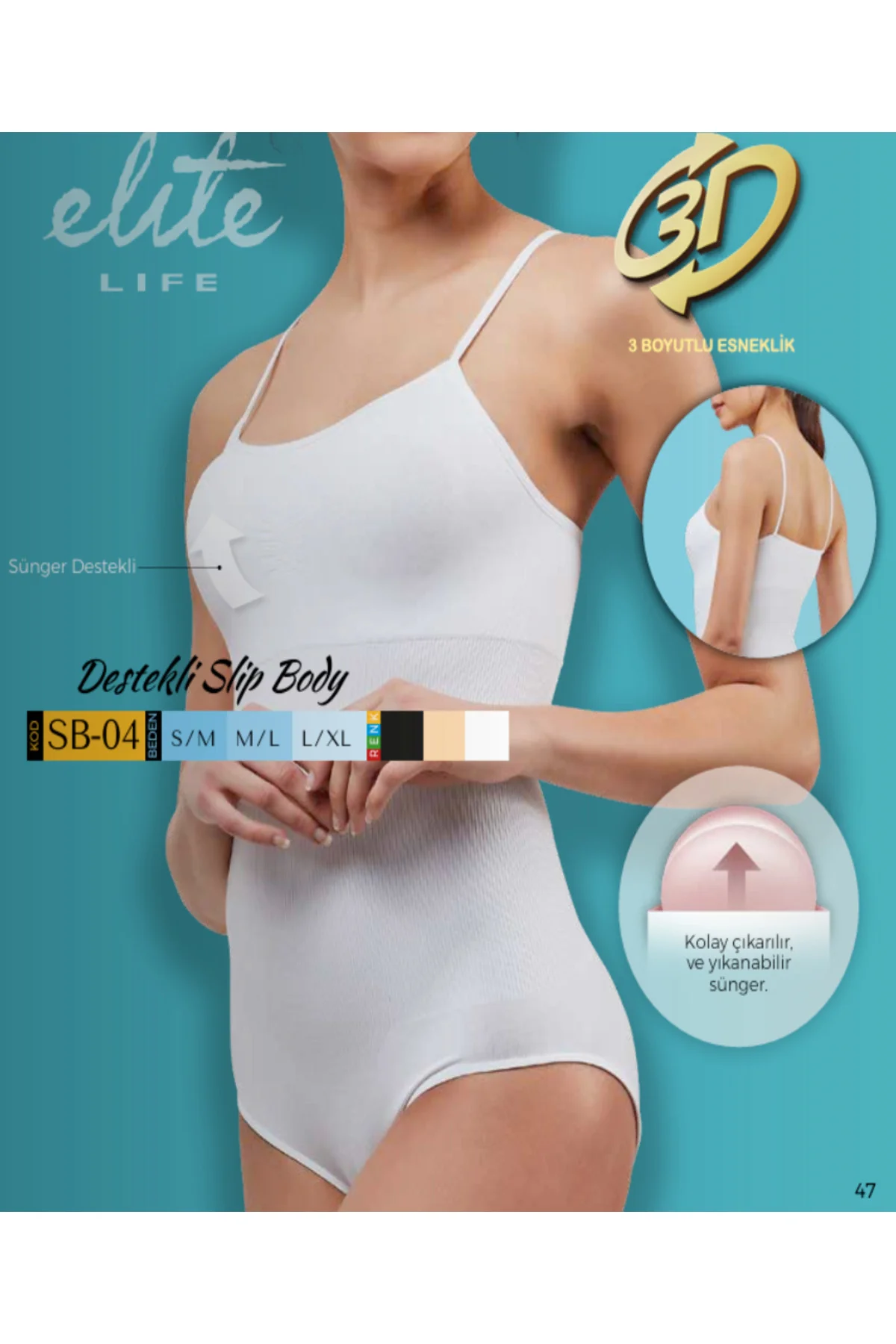 İNCE ASKILI SLİP BODY