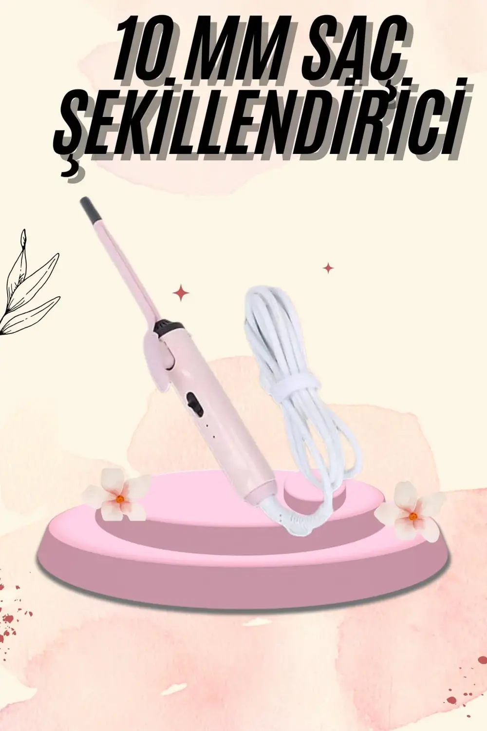 İnce Bukle 10MM Kıvırcık Saç Maşası Profesyonel Saç Şekillendiric