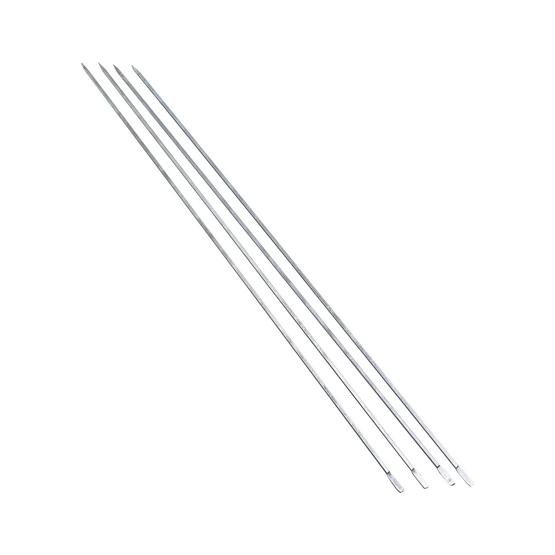 İnce Kare Kesim Metal Ciğer ve Domates Şişi - 50 cm