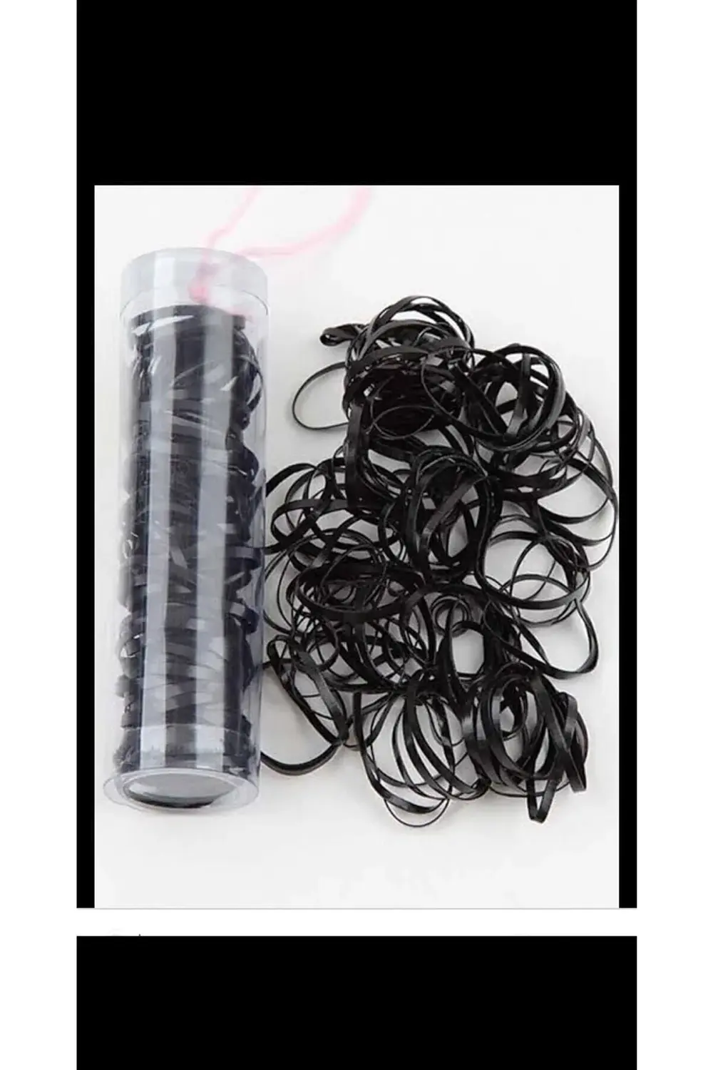 Ince Lastik Toka Cimcime Siyah