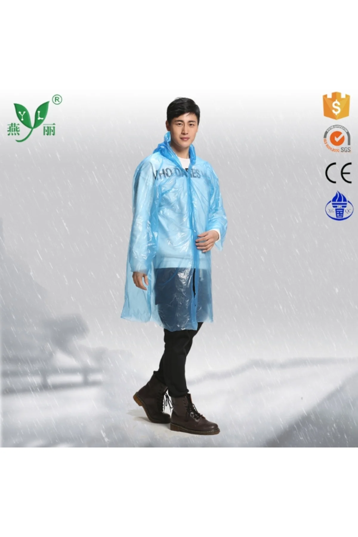 İnce Şeffaf Yağmurluk