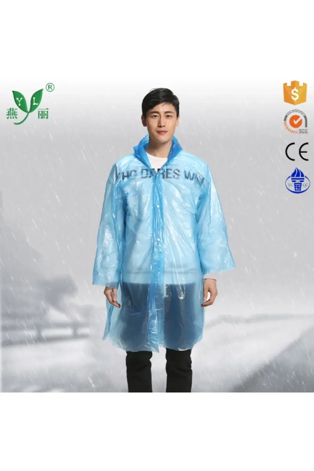 İnce Şeffaf Yağmurluk