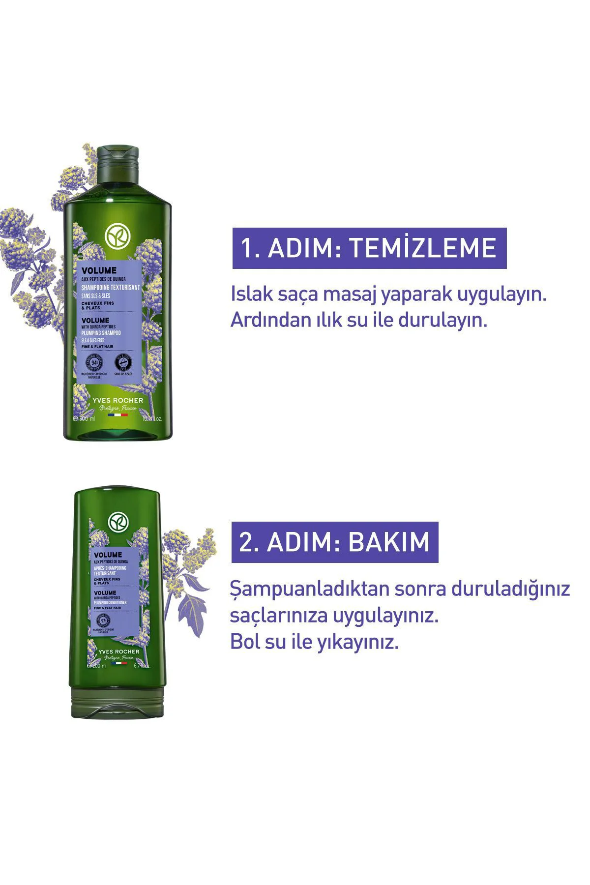 Ince Telli Saçlar Için Orjinal Boy Şampuan, Saç Kremi Seti-9916603