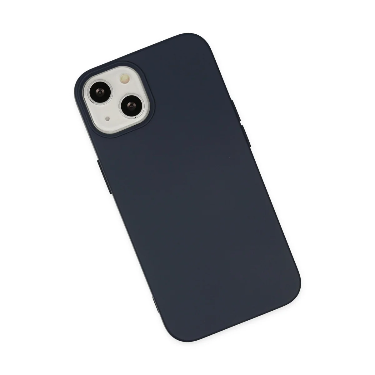 İnce ve Şık iPhone 14 Plus Nano Silikon Kılıf - Kadife İçi Lacivert