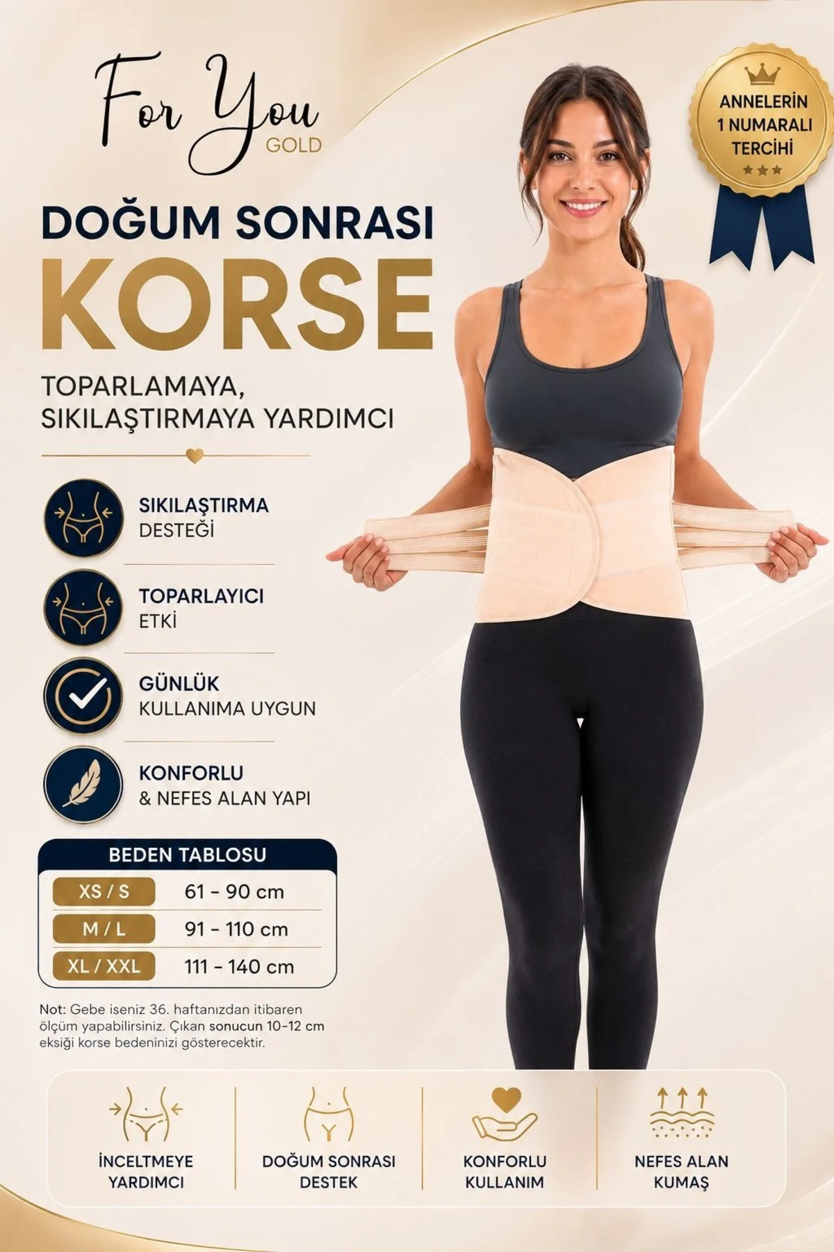 İnceltici, Toparlayıcı, Sıkılaştırıcı Destekleyici Doğum Sonrası 