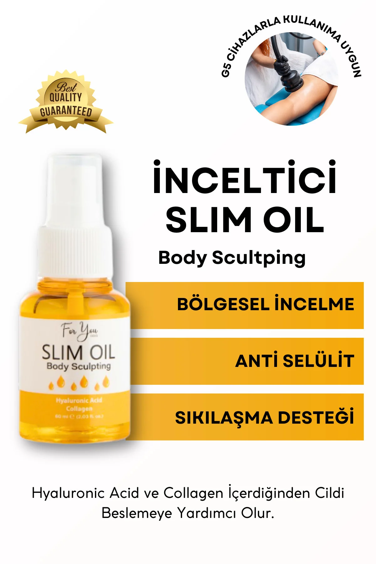 İnceltmeye Ve Sıkılaştırmaya Yardımcı Selülit Karşıtı Slim Oil, Y