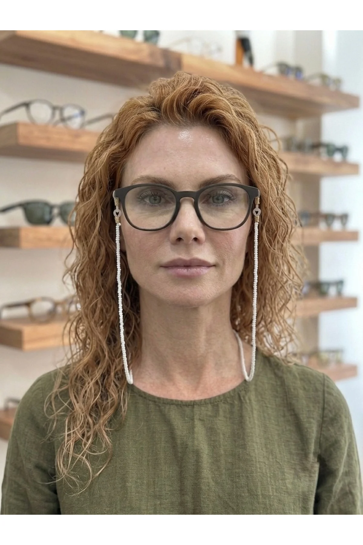 İnci Beyaz Kum ve Cam Boncuk Gözlük İpi Askısı 70 cm Optik ve Güneş Gözlük Uyumlu İnci Beyaz Kum ve Cam Boncuk Gözlük İpi Askısı 70 cm Optik ve Güneş Gözlük Uyumlu