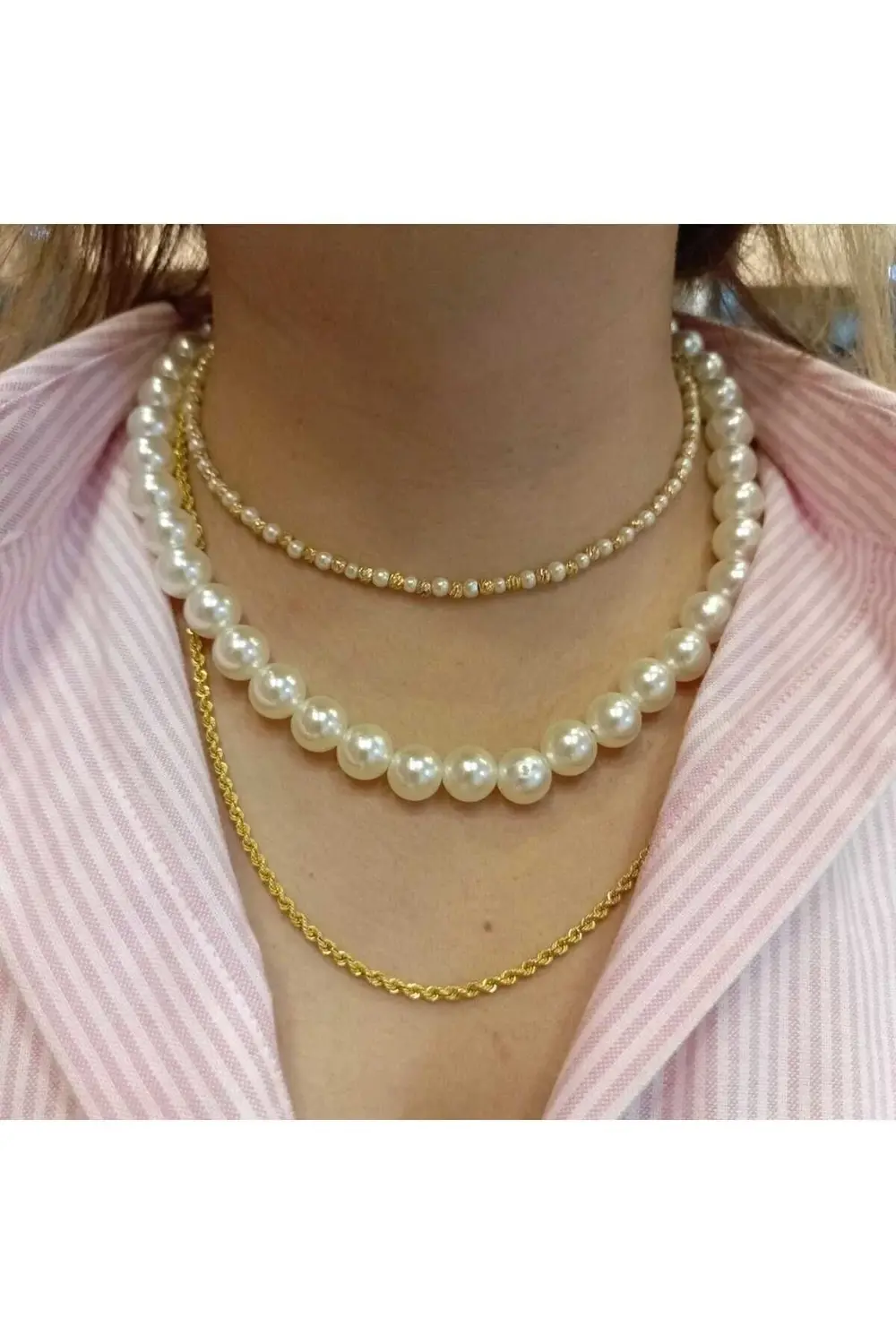 İNCİ GÖRÜNÜMLÜ BONCUK KOLYE