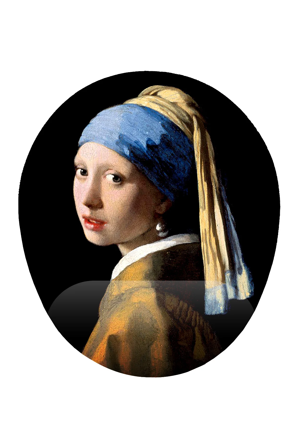 İnci Küpeli Kız Tasarım Bilek DestekliKaymaz Buruşmaz Kırılmaz Mo