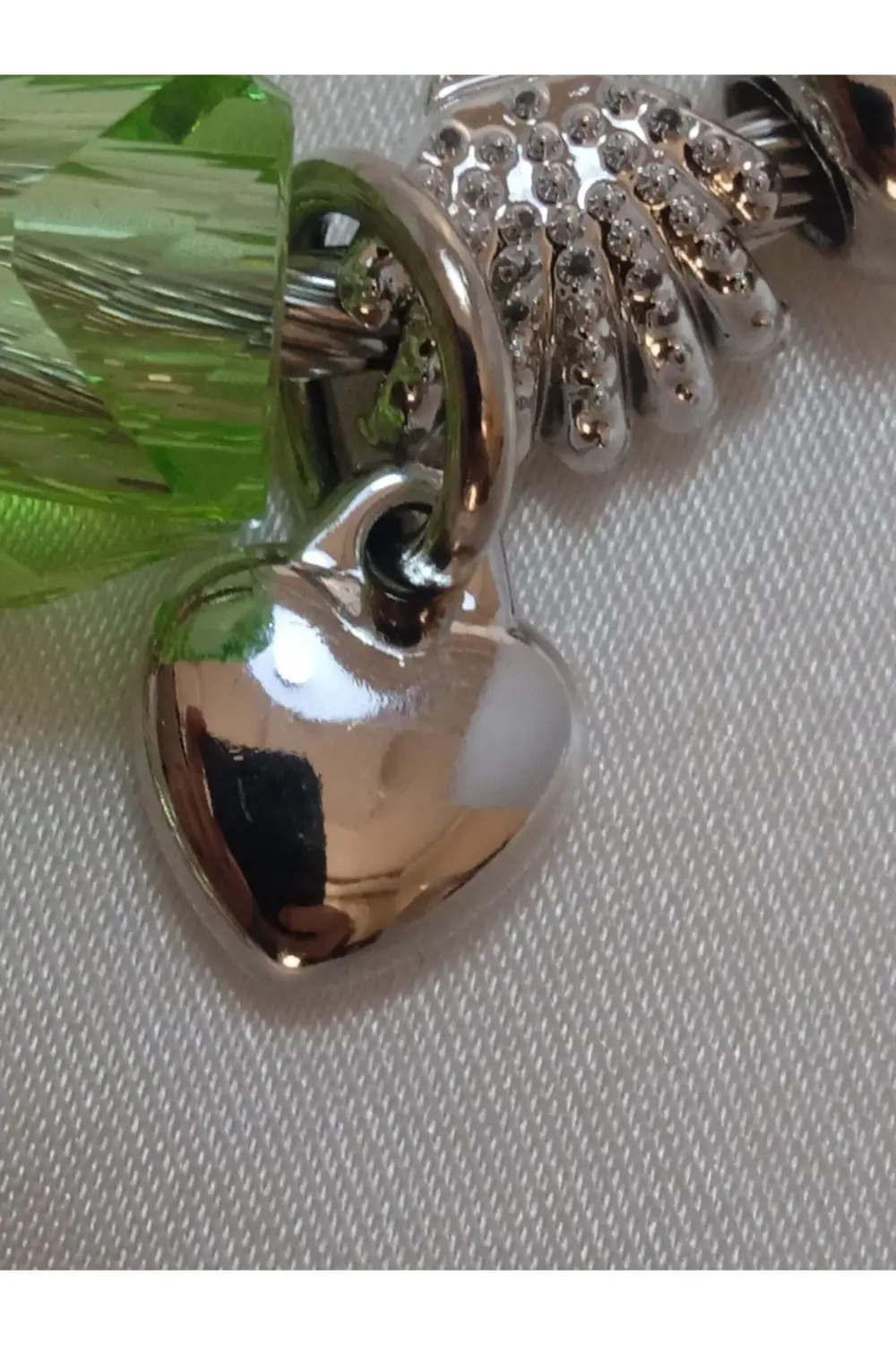 incili çelik charm bileklik