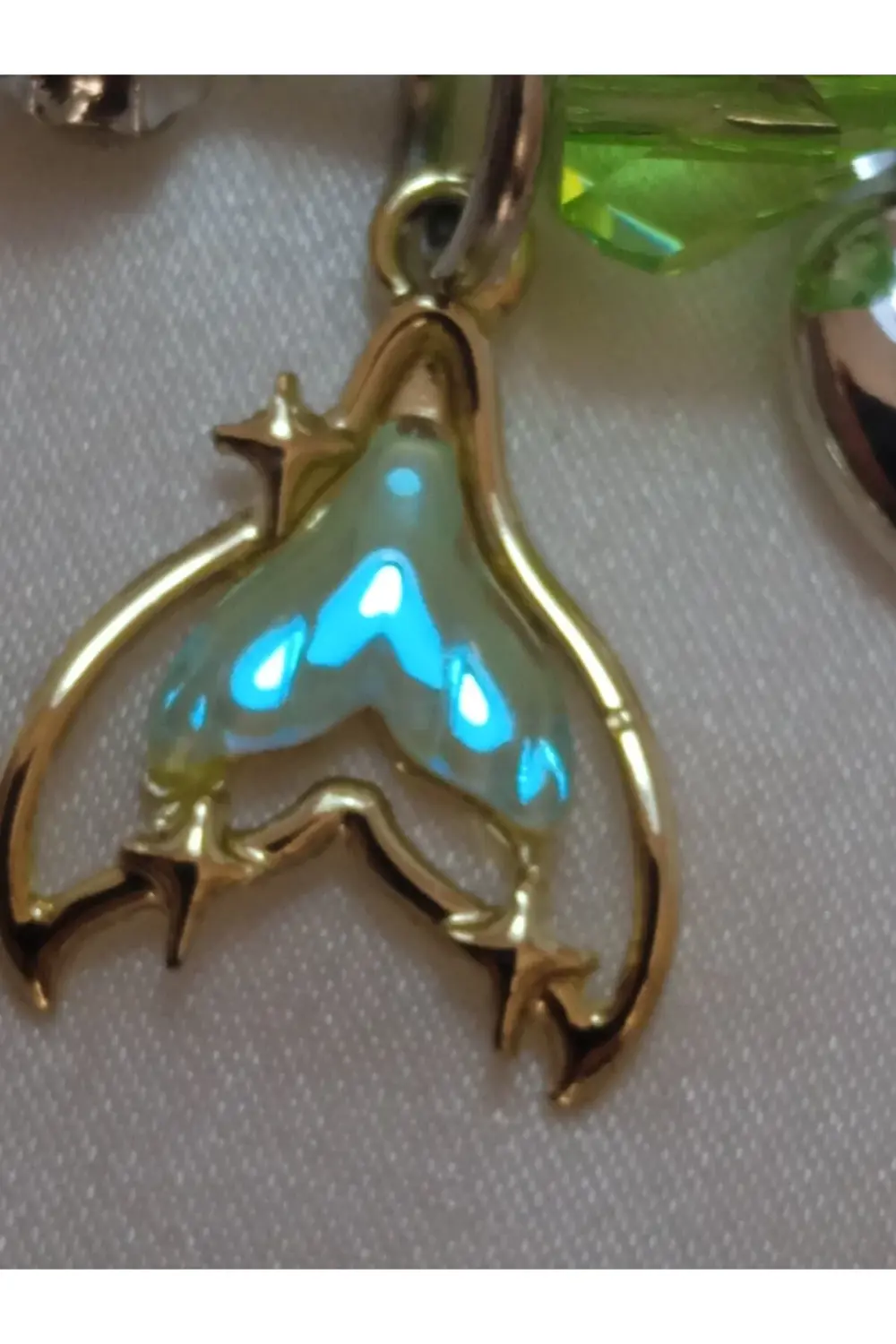 incili çelik charm bileklik