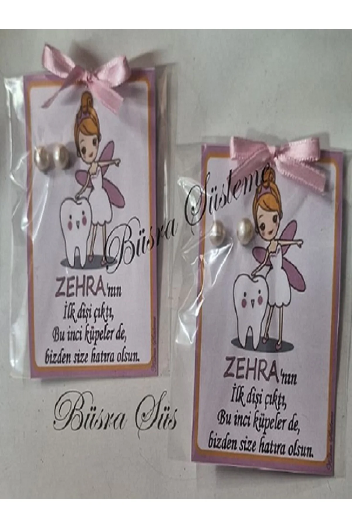 Incili Küpe Peri Kızlı Diş Buğdayı Hediyeliği 25 Li Kız